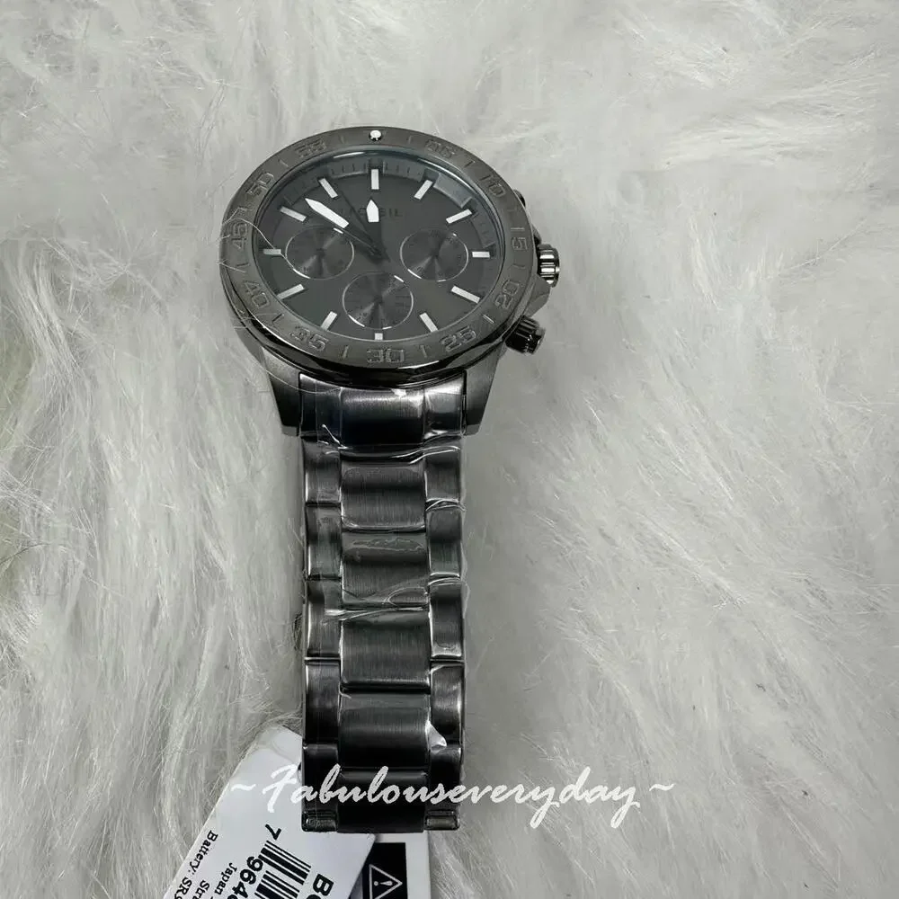 Fossil Men's Bannon Multifunction Smoke Stainless Steel Watch 45mm Grey BQ2491